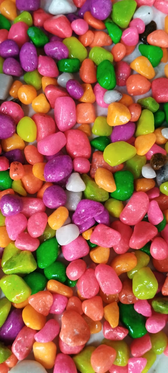 Colorful Pebbles for Pots and Terrarium Garden