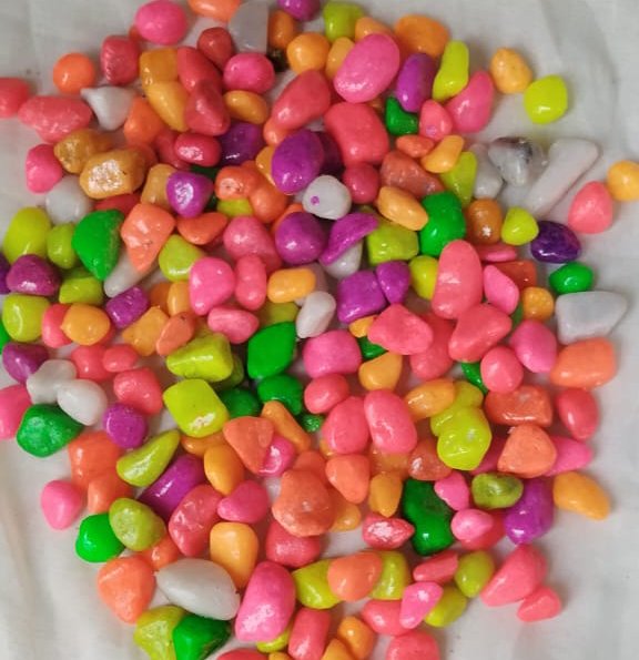 Colorful Pebbles for Pots and Terrarium Garden